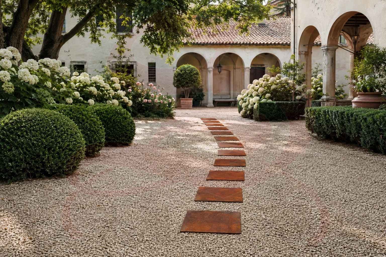 PASSO DA GIARDINO IN LAMIERA QUADRO 30X30